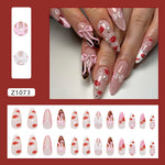 💅 UÑAS POSTIZAS FLORALES BLANCAS – 24 PIEZAS FULL COVER | ESTILO EUROPEO A LA MODA