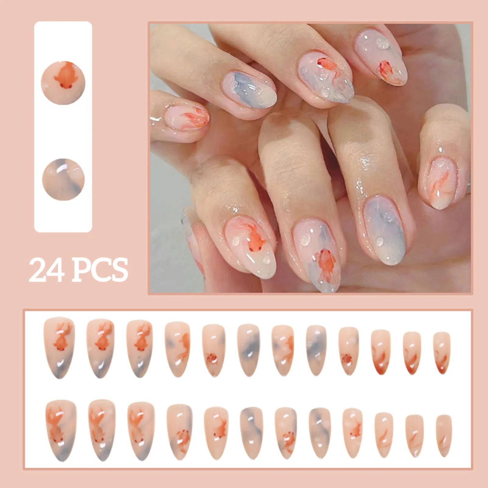💅 UÑAS POSTIZAS FLORALES BLANCAS – 24 PIEZAS FULL COVER | ESTILO EUROPEO A LA MODA