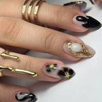 💅 UÑAS POSTIZAS FLORALES BLANCAS – 24 PIEZAS FULL COVER | ESTILO EUROPEO A LA MODA