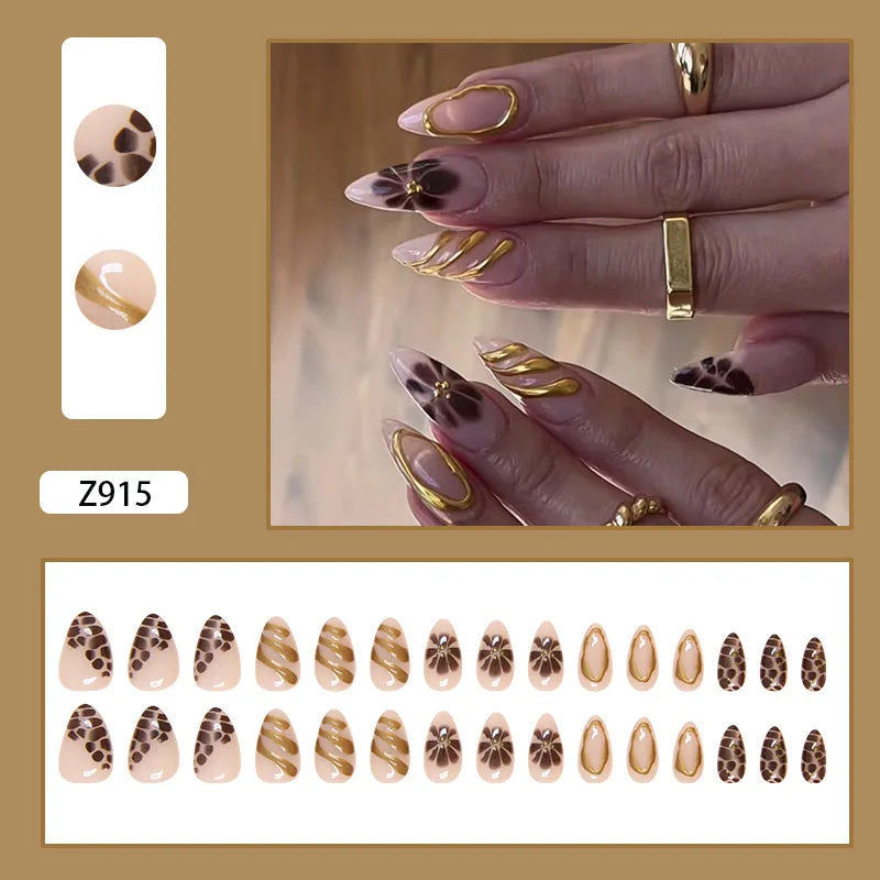 💅 UÑAS POSTIZAS FLORALES BLANCAS – 24 PIEZAS FULL COVER | ESTILO EUROPEO A LA MODA