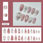 💅 UÑAS POSTIZAS FLORALES BLANCAS – 24 PIEZAS FULL COVER | ESTILO EUROPEO A LA MODA