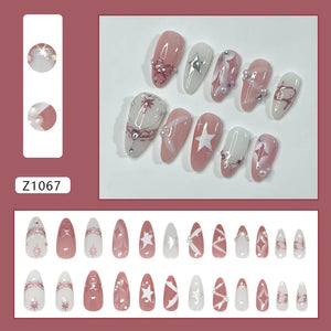 💅 UÑAS POSTIZAS FLORALES BLANCAS – 24 PIEZAS FULL COVER | ESTILO EUROPEO A LA MODA