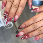 💅 UÑAS POSTIZAS FLORALES BLANCAS – 24 PIEZAS FULL COVER | ESTILO EUROPEO A LA MODA
