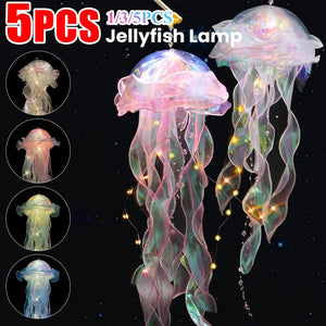 🪼 LÁMPARAS NOCTURNAS DE MEDUSA (5 PCS) – DECORACIÓN COLGANTE CON LUZ SUAVE PARA HABITACIÓN AESTHETIC