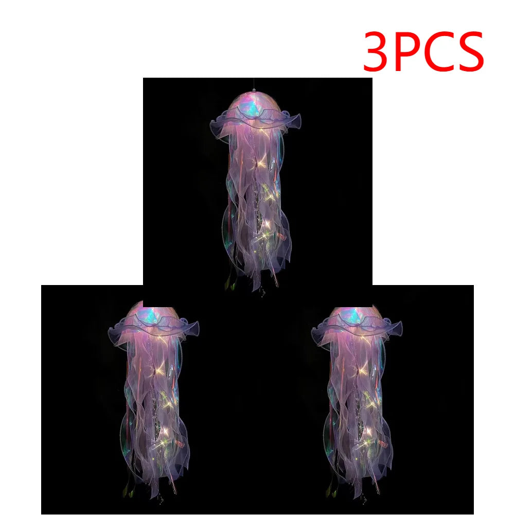 🪼 LÁMPARAS NOCTURNAS DE MEDUSA (5 PCS) – DECORACIÓN COLGANTE CON LUZ SUAVE PARA HABITACIÓN AESTHETIC