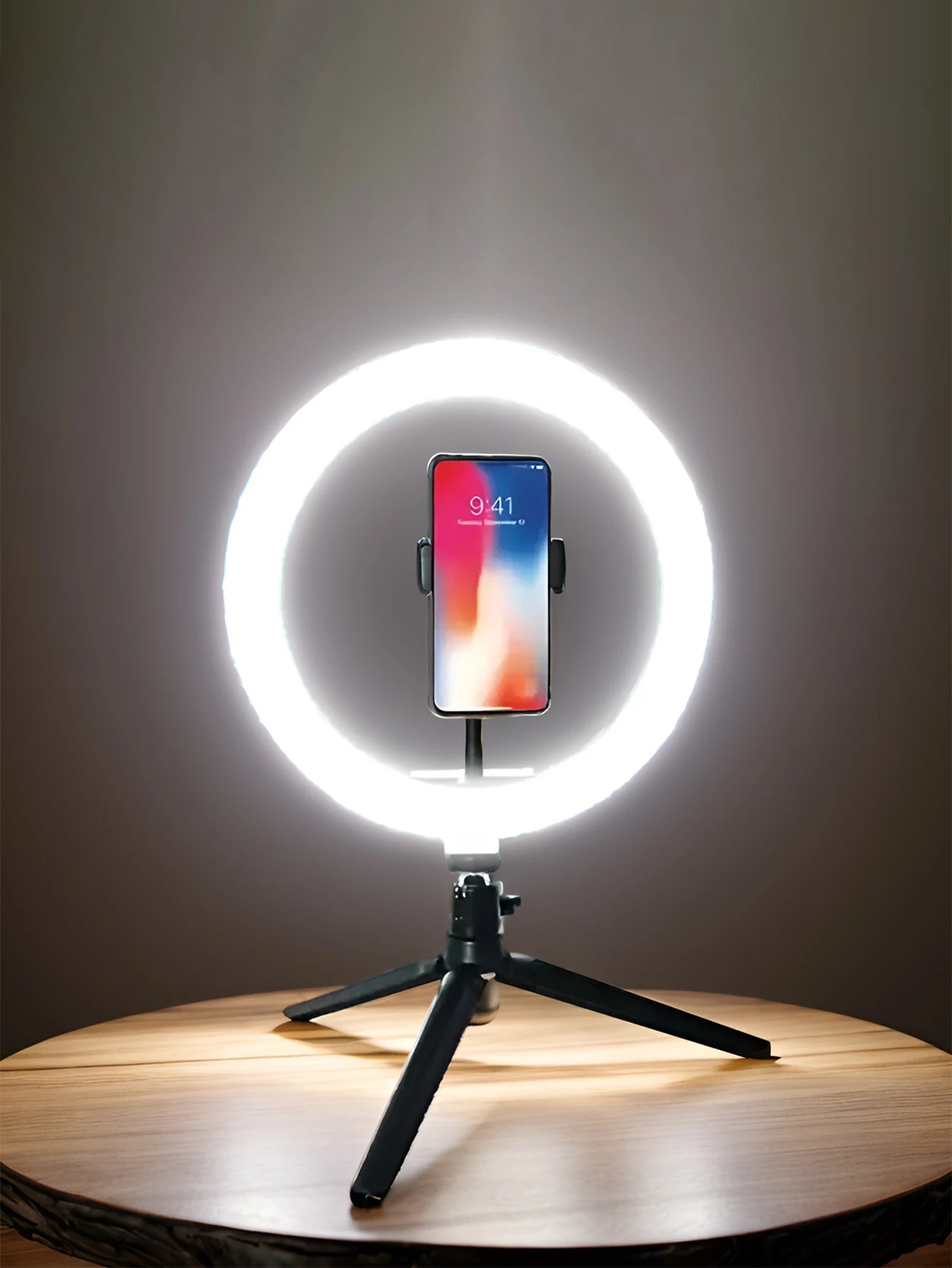 💡 ARO DE LUZ 26 CM CON TRÍPODE – ILUMINACIÓN PROFESIONAL PARA FOTO Y VIDEO