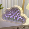 🌷 TULIP CLOUD – LÁMPARA NOCTURNA ARTESANAL CON FLORES | LUZ DE AMBIENTE ROMÁNTICA