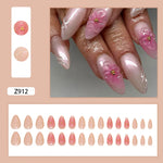 💅 UÑAS POSTIZAS FLORALES BLANCAS – 24 PIEZAS FULL COVER | ESTILO EUROPEO A LA MODA