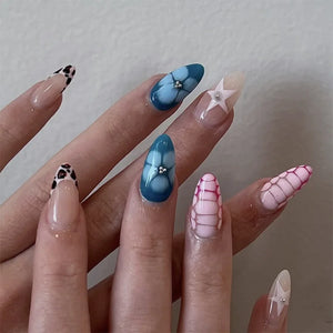 💅 UÑAS POSTIZAS FLORALES BLANCAS – 24 PIEZAS FULL COVER | ESTILO EUROPEO A LA MODA