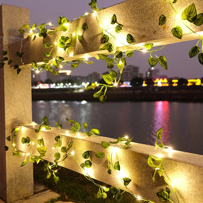 🌿 GUIRNALDA DE HIEDRA CON LUCES LED – DECORACIÓN NATURAL Y BRILLANTE PARA TU ESPACIO