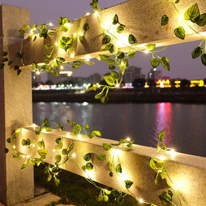 🌿 GUIRNALDA DE HIEDRA CON LUCES LED – DECORACIÓN NATURAL Y BRILLANTE PARA TU ESPACIO