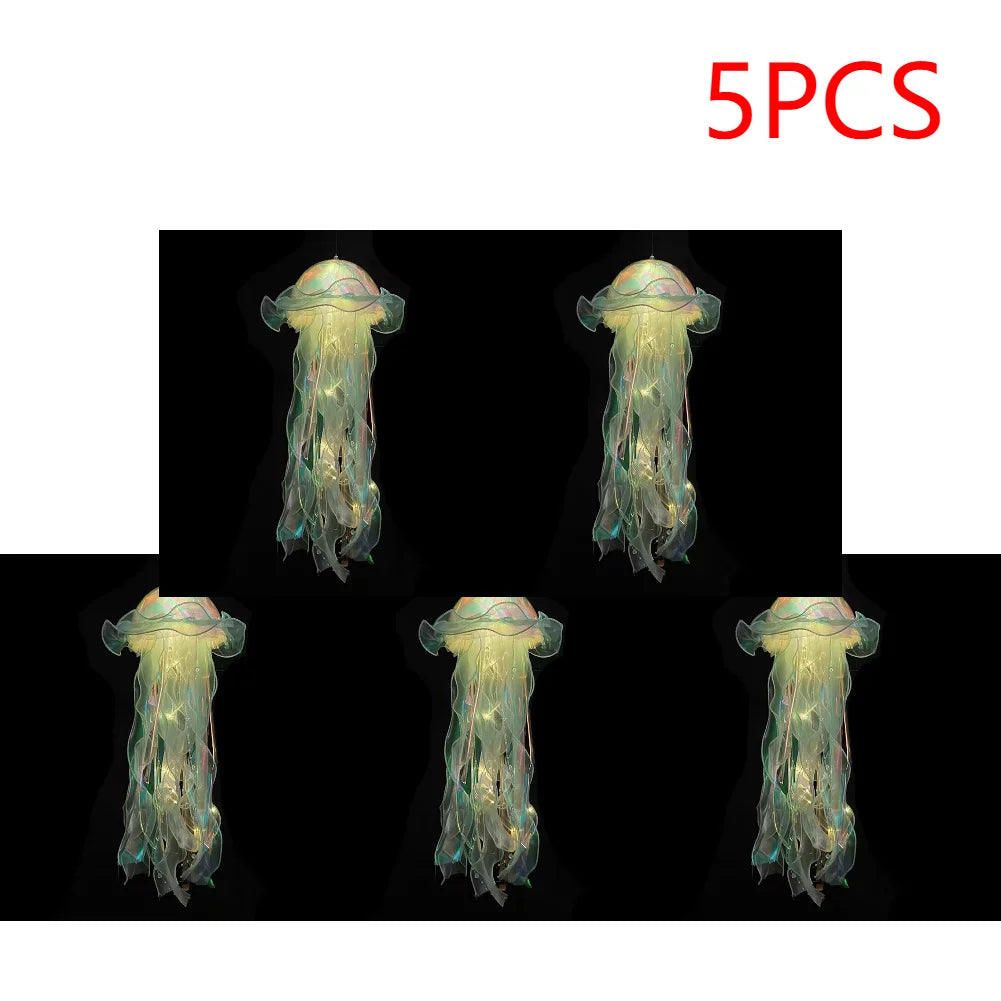 🪼 LÁMPARAS NOCTURNAS DE MEDUSA (5 PCS) – DECORACIÓN COLGANTE CON LUZ SUAVE PARA HABITACIÓN AESTHETIC