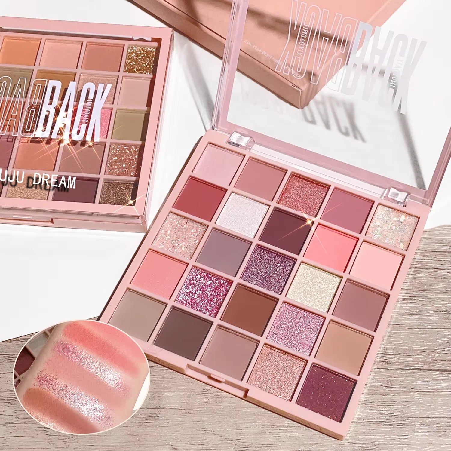 🎨 PALETA DE SOMBRAS 25 COLORES – OATMEAL MILK TEA | BRILLOS, NUDES Y TONOS TIBIOS