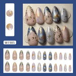 💅 UÑAS POSTIZAS FLORALES BLANCAS – 24 PIEZAS FULL COVER | ESTILO EUROPEO A LA MODA