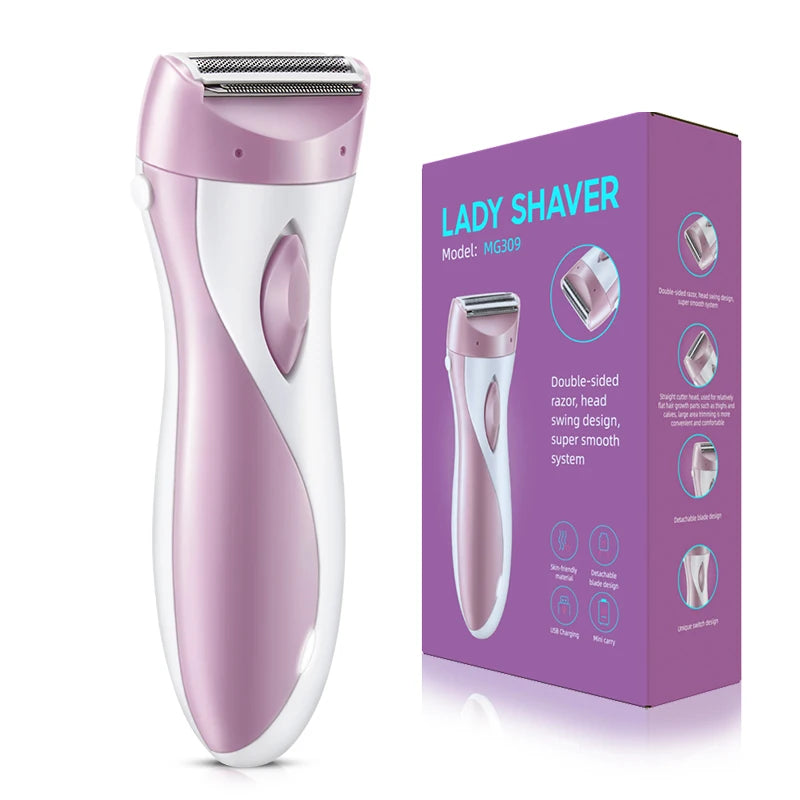 💗 RASURADORA ELÉCTRICA USB PARA MUJER – DEPILACIÓN COMPLETA EN CASA | PIEL SUAVE SIN ESFUERZO