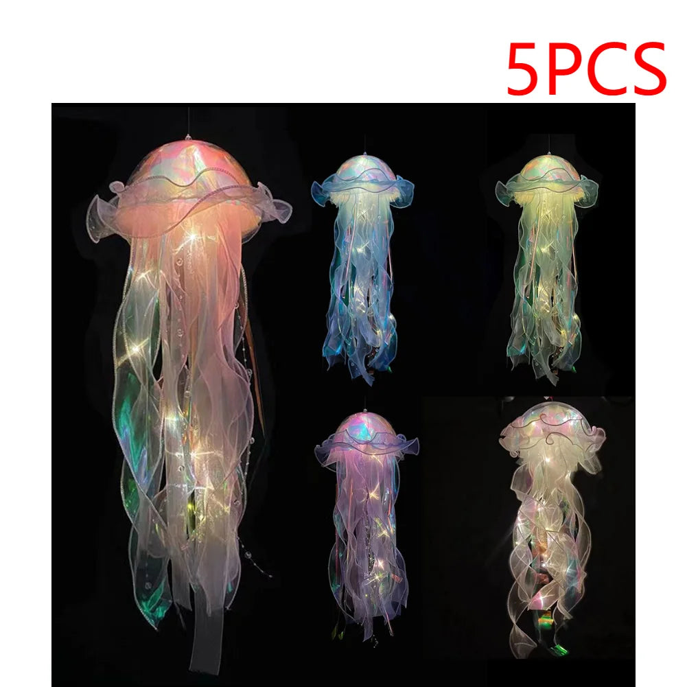 🪼 LÁMPARAS NOCTURNAS DE MEDUSA (5 PCS) – DECORACIÓN COLGANTE CON LUZ SUAVE PARA HABITACIÓN AESTHETIC
