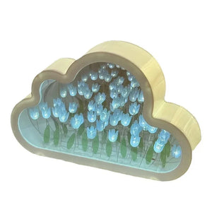 🌷 TULIP CLOUD – LÁMPARA NOCTURNA ARTESANAL CON FLORES | LUZ DE AMBIENTE ROMÁNTICA
