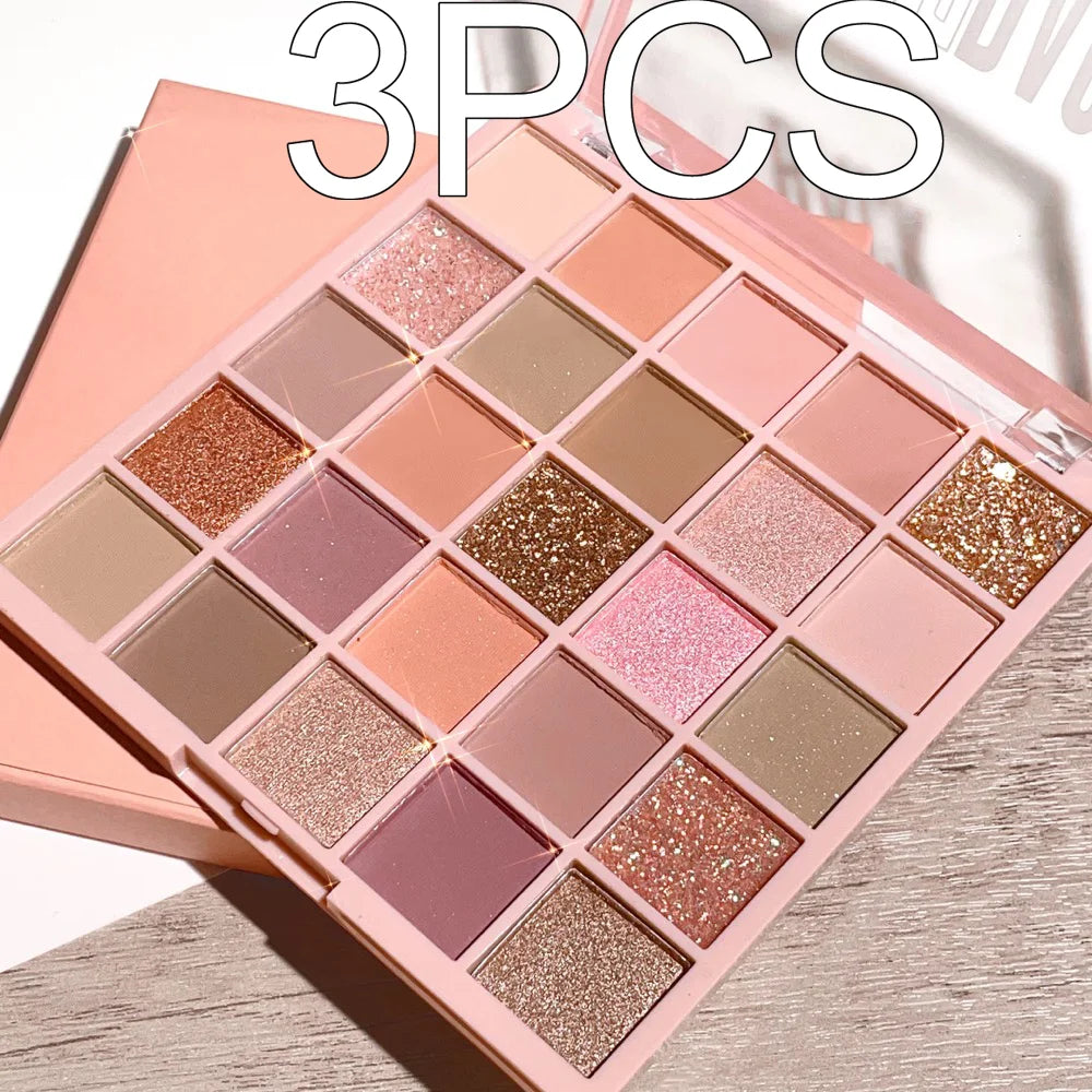 🎨 PALETA DE SOMBRAS 25 COLORES – OATMEAL MILK TEA | BRILLOS, NUDES Y TONOS TIBIOS