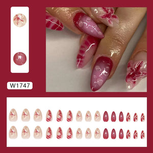 💅 UÑAS POSTIZAS FLORALES BLANCAS – 24 PIEZAS FULL COVER | ESTILO EUROPEO A LA MODA