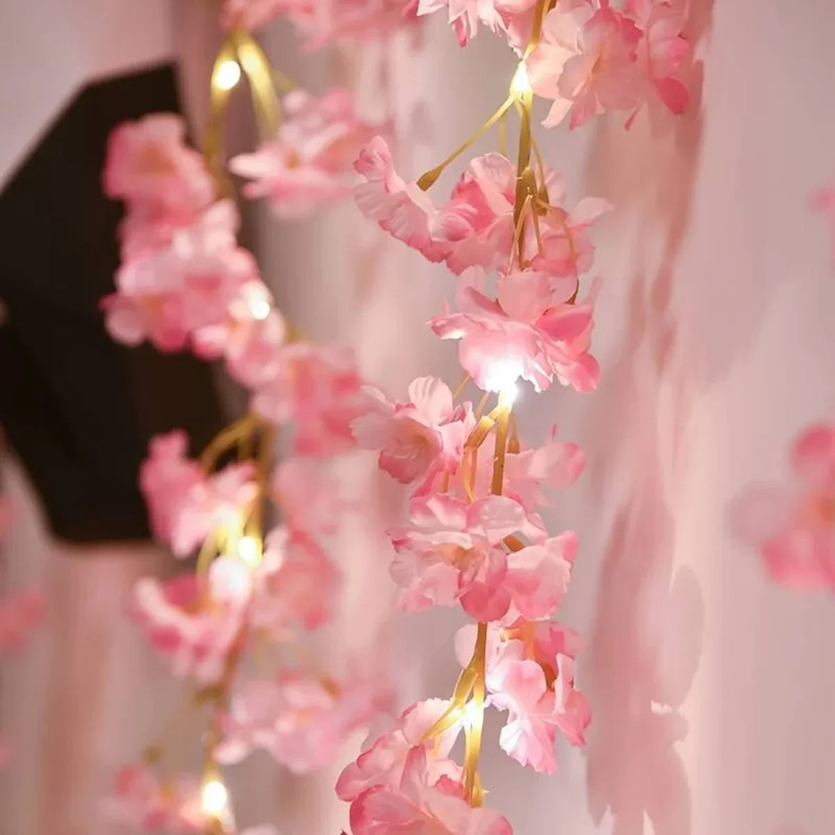 🌸 GUIRNALDA DE LUCES LED FLOR DE CEREZO – 2M CON 20 LUCES DE HADA | DECORACIÓN AESTHETIC PARA HABITACIÓN Y EVENTOS