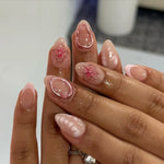 💅 UÑAS POSTIZAS FLORALES BLANCAS – 24 PIEZAS FULL COVER | ESTILO EUROPEO A LA MODA