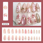 💅 UÑAS POSTIZAS FLORALES BLANCAS – 24 PIEZAS FULL COVER | ESTILO EUROPEO A LA MODA