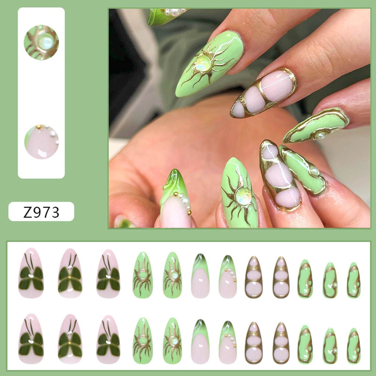 💅 UÑAS POSTIZAS FLORALES BLANCAS – 24 PIEZAS FULL COVER | ESTILO EUROPEO A LA MODA