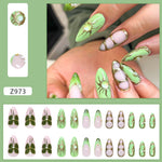 💅 UÑAS POSTIZAS FLORALES BLANCAS – 24 PIEZAS FULL COVER | ESTILO EUROPEO A LA MODA
