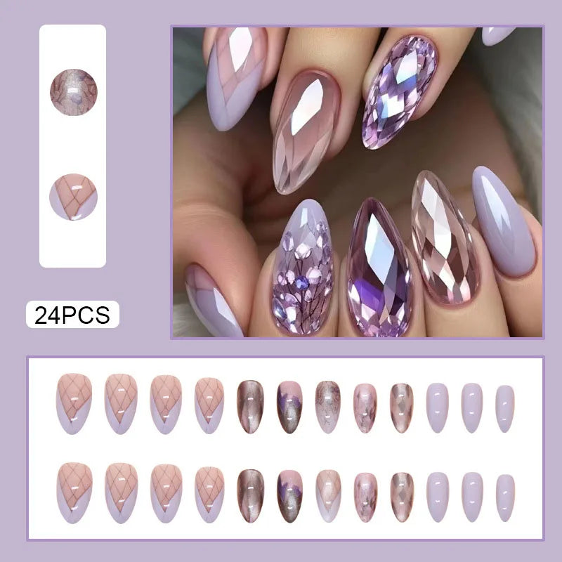 💅 UÑAS POSTIZAS FLORALES BLANCAS – 24 PIEZAS FULL COVER | ESTILO EUROPEO A LA MODA