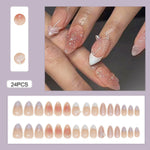 💅 UÑAS POSTIZAS FLORALES BLANCAS – 24 PIEZAS FULL COVER | ESTILO EUROPEO A LA MODA
