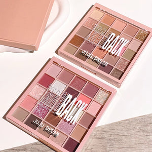 🎨 PALETA DE SOMBRAS 25 COLORES – OATMEAL MILK TEA | BRILLOS, NUDES Y TONOS TIBIOS