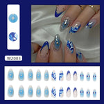 💅 UÑAS POSTIZAS FLORALES BLANCAS – 24 PIEZAS FULL COVER | ESTILO EUROPEO A LA MODA