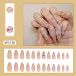 💅 UÑAS POSTIZAS FLORALES BLANCAS – 24 PIEZAS FULL COVER | ESTILO EUROPEO A LA MODA