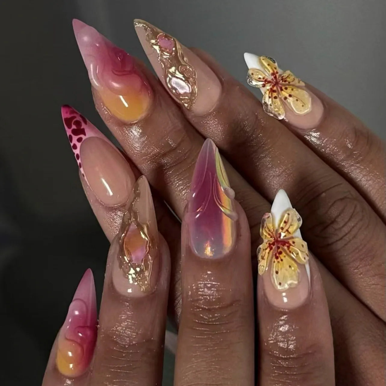 💅 UÑAS POSTIZAS FLORALES BLANCAS – 24 PIEZAS FULL COVER | ESTILO EUROPEO A LA MODA
