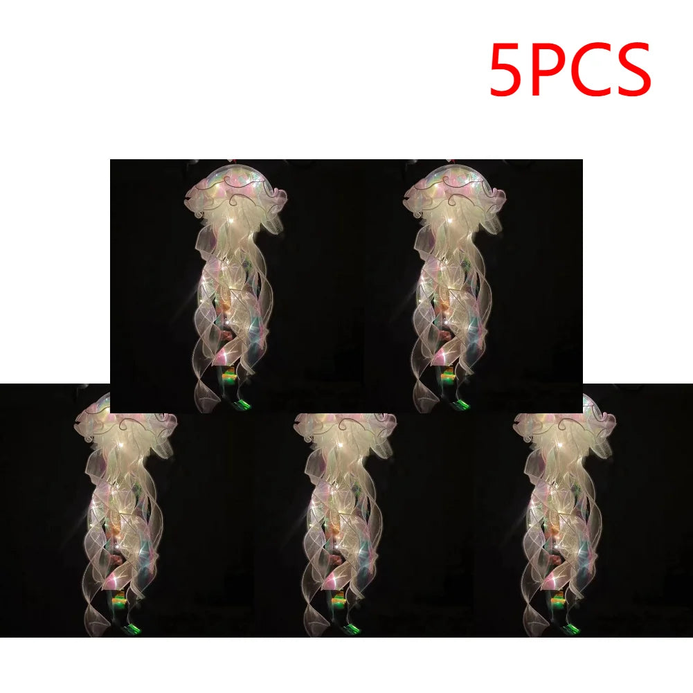 🪼 LÁMPARAS NOCTURNAS DE MEDUSA (5 PCS) – DECORACIÓN COLGANTE CON LUZ SUAVE PARA HABITACIÓN AESTHETIC