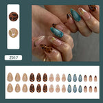 💅 UÑAS POSTIZAS FLORALES BLANCAS – 24 PIEZAS FULL COVER | ESTILO EUROPEO A LA MODA