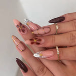 💅 UÑAS POSTIZAS FLORALES BLANCAS – 24 PIEZAS FULL COVER | ESTILO EUROPEO A LA MODA