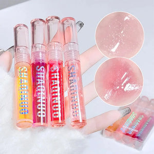 💋 SET DE 4 BRILLOS LABIALES JELLY – EFECTO ESPEJO CON PERLAS | HIDRATACIÓN + BRILLO EN UN SOLO GLOSS