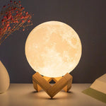 🌙 LÁMPARA LUNA 8 CM – LUZ NOCTURNA LED CON BASE | DECORACIÓN MÁGICA PARA HABITACIÓN